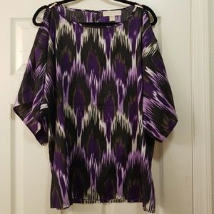 NWOT Michael Kors Cold Shoulder Top XL